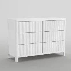 6 Drawer Chest Milano - White