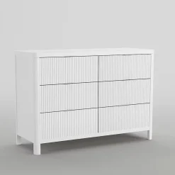 6 Drawer Chest Milano - White