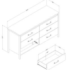 6 Drawer Dresser - Gravity Natural Ash