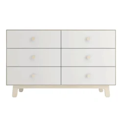 6 Drawer Dresser - Whte/ Natural
