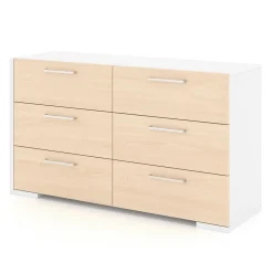 6 Drawers Chest - White Natural