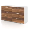 6 Drawers Chest - White Walnut