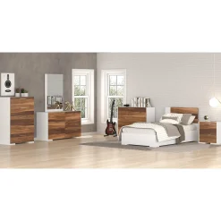 6 Drawers Chest - White Walnut