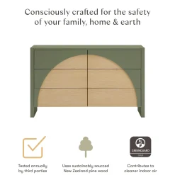 6 Drawers Chest Moab - Olive/Ash (Assembled)