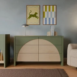 6 Drawers Chest Moab - Olive/Ash (Assembled)