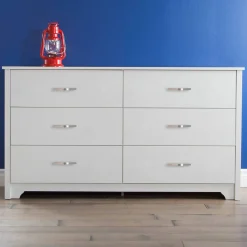 6 drawers chest white fusion