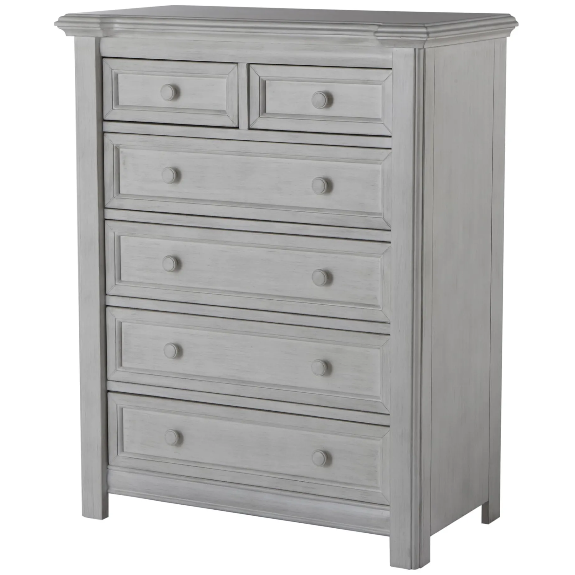5 Drawers Cristallo Vintage White