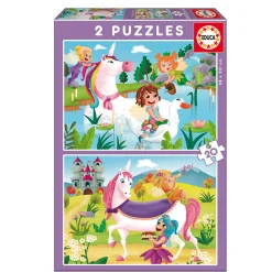 2 x 20Pieces Puzzle - Unicorn Fairy