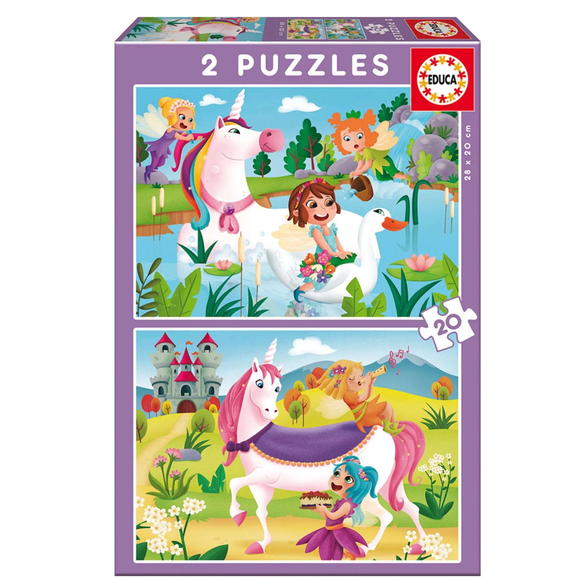 2 x 20Pieces Puzzle - Unicorn Fairy