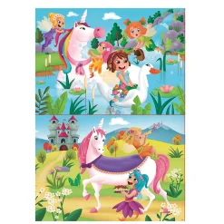 2 x 20Pieces Puzzle - Unicorn Fairy