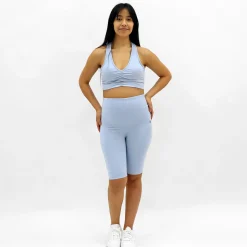 Active Blue Biker Short