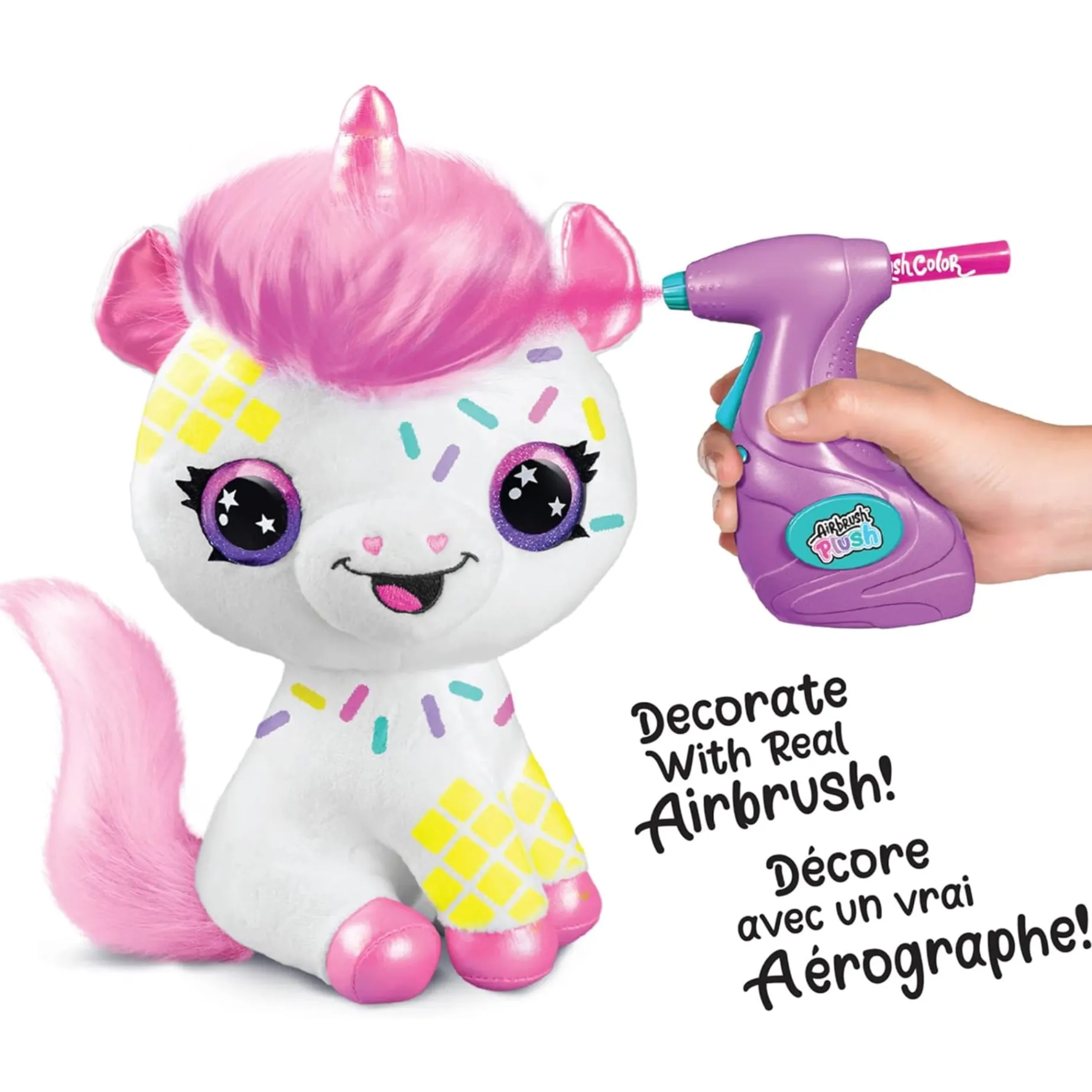 Air Brush Neon Unicorn Plush