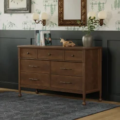 Alouette 7-Drawer Assembled Dresser - Natural Walnut