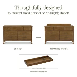 Alouette 7-Drawer Assembled Dresser - Natural Walnut