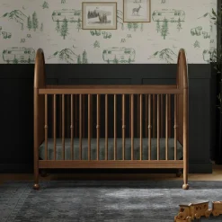 Alouette 3-in-1 Convertible Spindle Crib - Natural Walnut