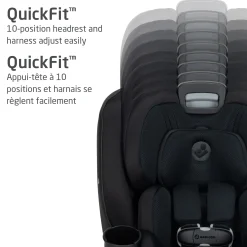 Andi 360° Rotating All-in-One Car Seat- Authentic Black