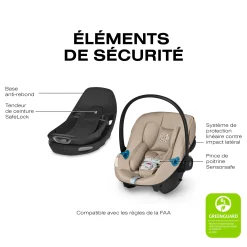 Aton G Swivel Sensorsafe Car Seat - Almode Beige