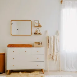 Austin 5 Drawers Dresser - Whtite / Naturel