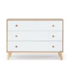 Austin 3-Drawer Dresser - White / Red Oak