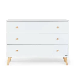Austin 3-Drawer Dresser - White / Natural