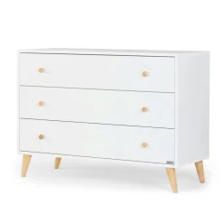 Austin 3-Drawer Dresser - White / Natural