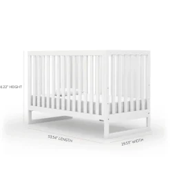 Austin 3-In-1 Convertible Crib - White