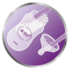 Baby Bottle and Nipple Brush - Grey