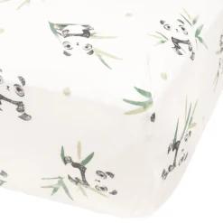 Baby Crib Fitted Sheet - Bamboo Panda