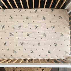 Baby Crib Fitted Sheet - Blueberry