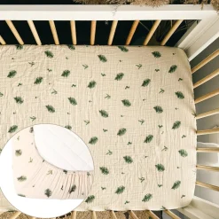 Baby Crib Fitted Sheet - Fern