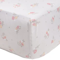 Baby Crib Fitted Sheet - Flowers