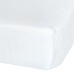 Baby Crib Fitted Sheet - White Muslin