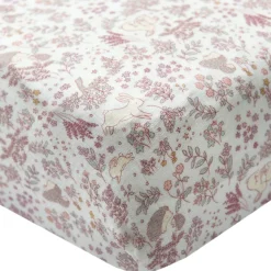 Bamboo Muslin Fitted Crib Sheet - Hedgehog Forest