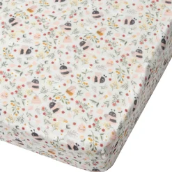 Bamboo Muslin Fitted Crib Sheet - Bumble Bees