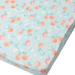 Bamboo Muslin Fitted Crib Sheet - Peaches
