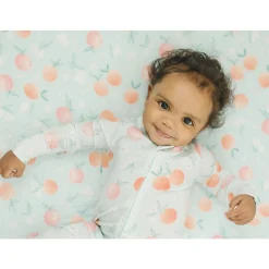 Bamboo Muslin Fitted Crib Sheet - Peaches