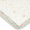 Bamboo Muslin Fitted Crib Sheet - Bunny Meadow