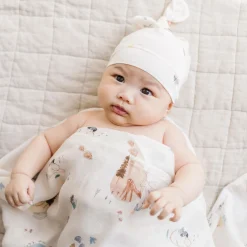 Bamboo Muslin Swaddle Blanket - Cozy Forest