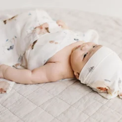 Bamboo Muslin Swaddle Blanket - Cozy Forest