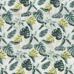 Bamboo Muslin Swaddle Blanket - Jungle Leaves
