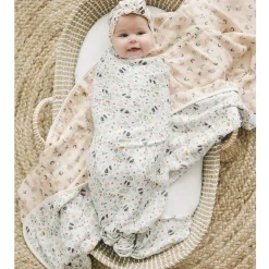 Bamboo Muslin Swaddle Blanket - Bumble Bees