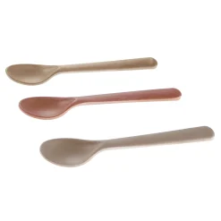 Bamboo Toddler Spoon (3) - Fog/Rye/Brick