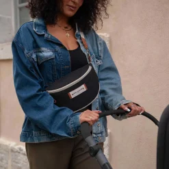 Banana Diaper Bag With Shoulder Strap Armelle- Black