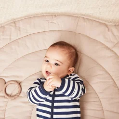 Bear Navy Striped Sleeper 0-12m