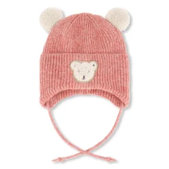 Bear Pink Knit Hat 3-36m