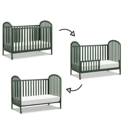 Beau 3-in-1 Convertible Crib - Forest Green