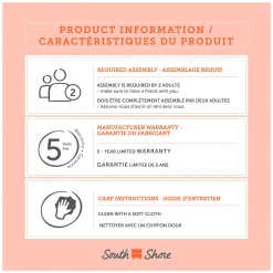 Bed and headboard set - Summer Breeze White Pine