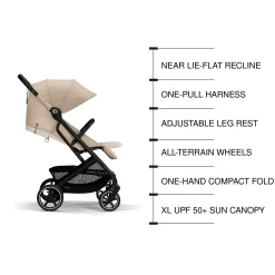 Beezy 2 Compact City Stroller - Almond Beige
