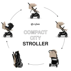 Beezy 2 Compact City Stroller - Almond Beige