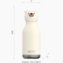 Bestie Animal Bottle 16 oz - Polar Bear